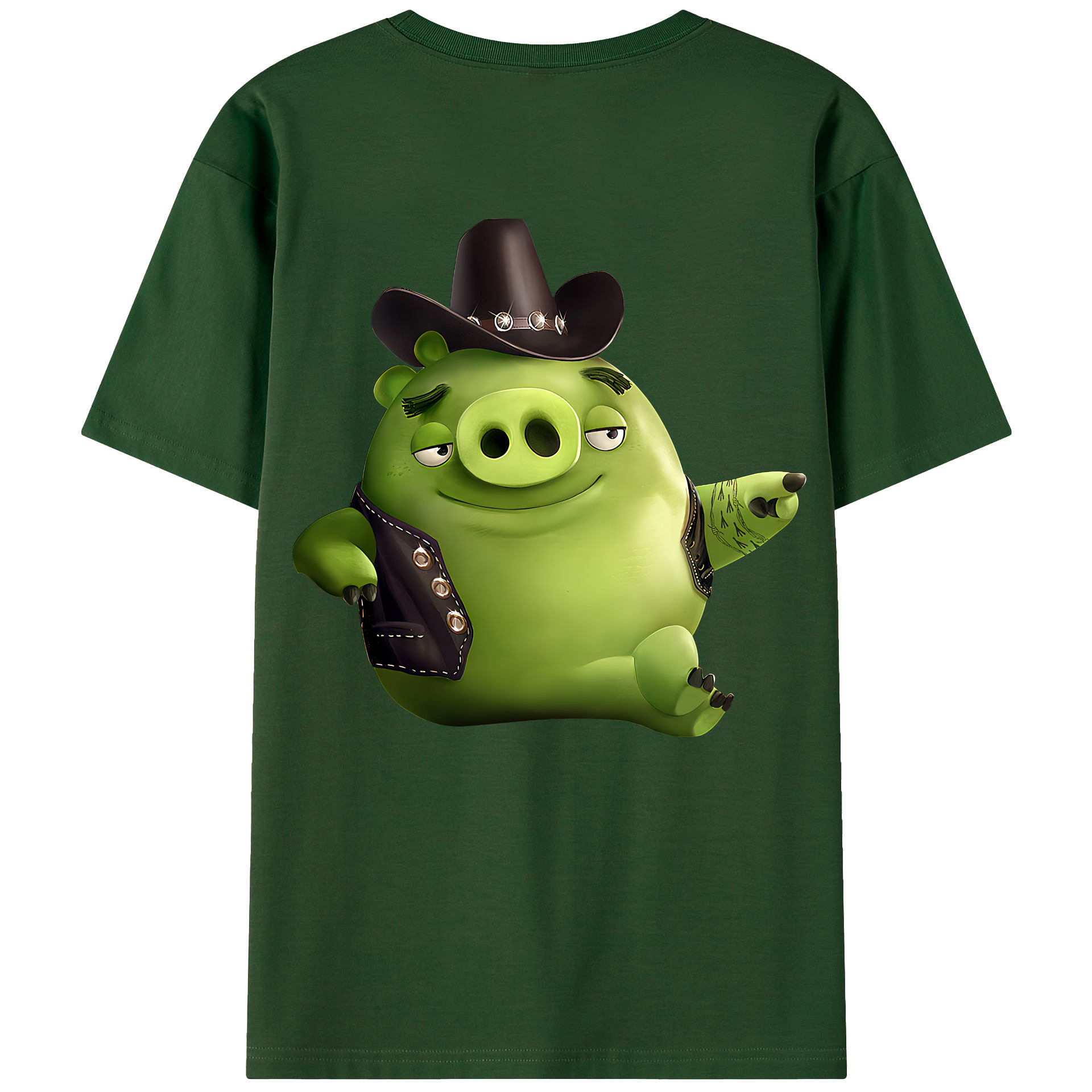 （画像用） Angry Birds アングリーバード 綿100％半袖Tシャツ（背面プリント）